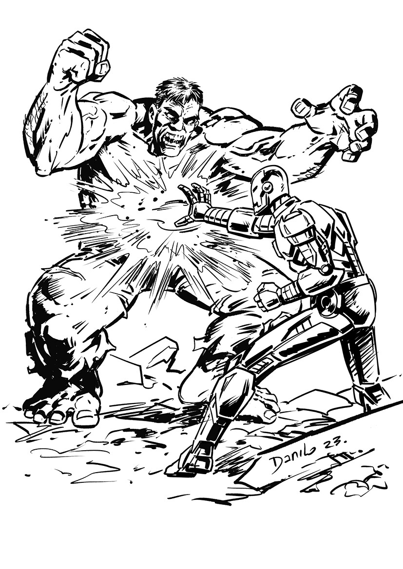 Hulk vs Iron Man fan art