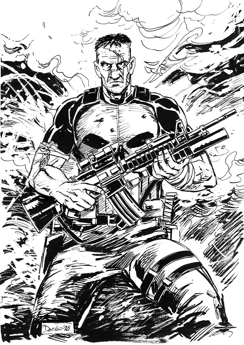 Punisher fan art
Ink