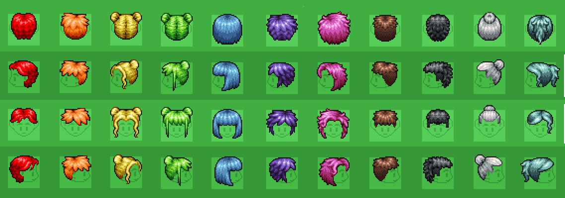 ArtStation Pixel Art Hairstyles