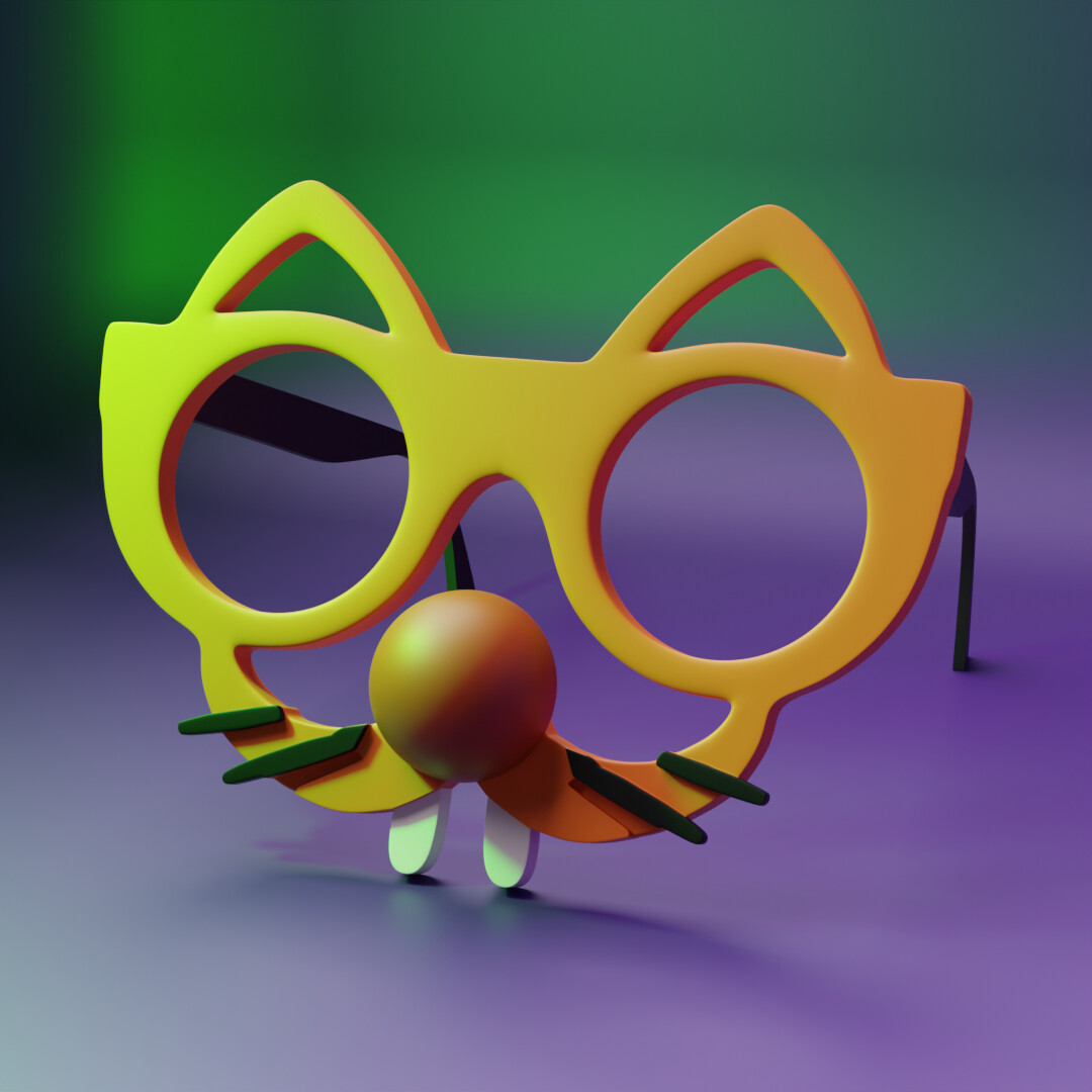 ArtStation - 3D PRINTED CAT GLASSES