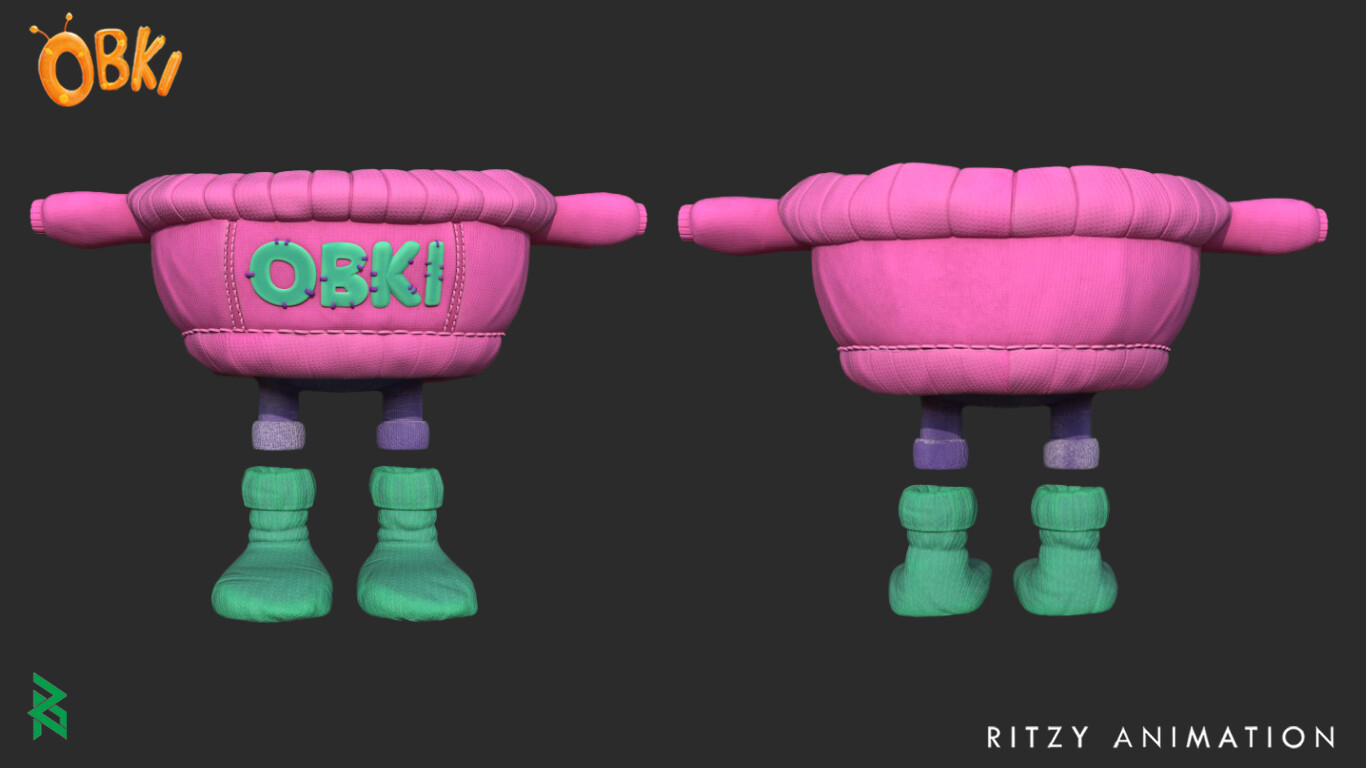 Obki Jumper, Trousers and Socks responsible for modeling, texturing and lookdev