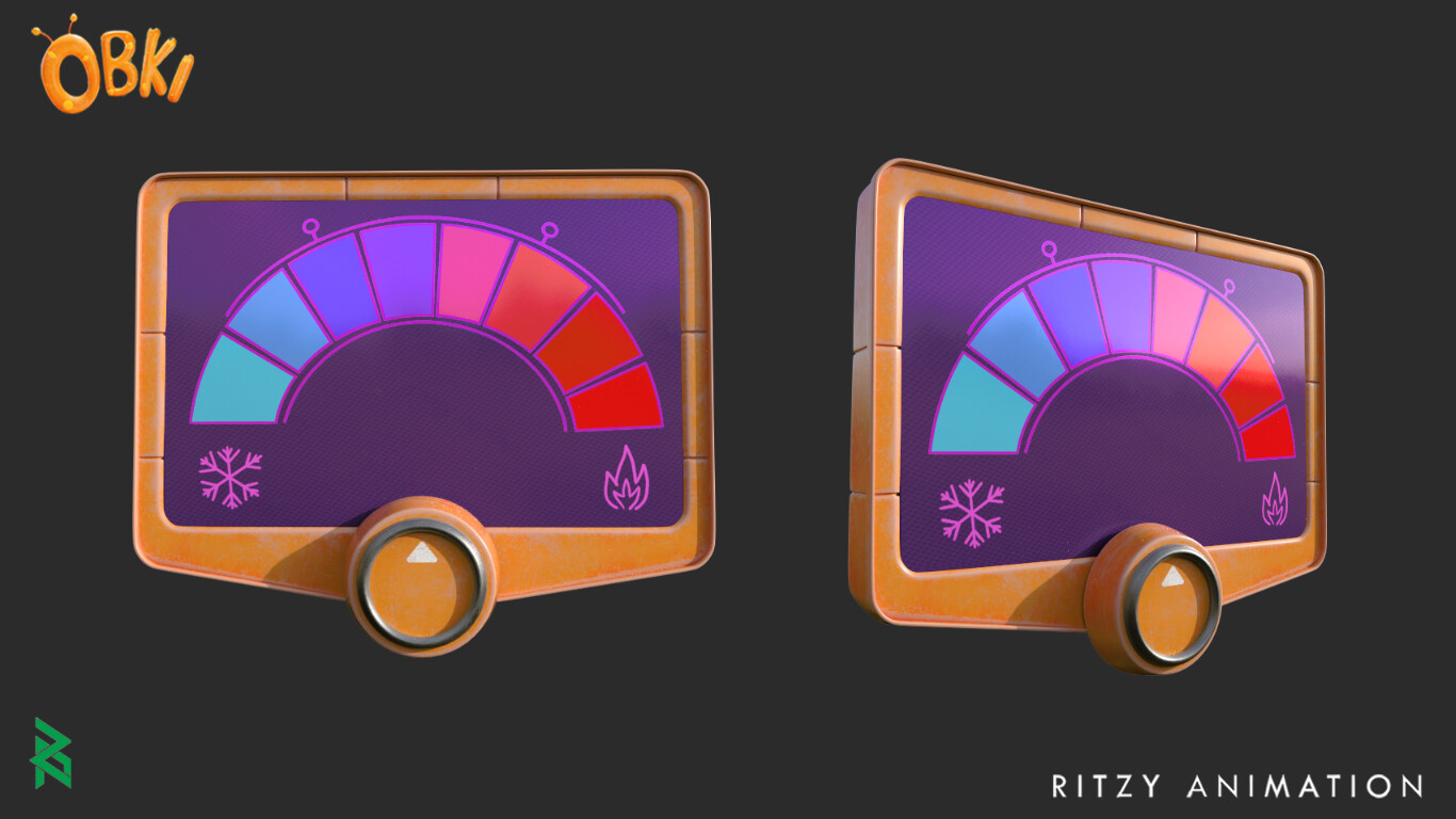 Thermostat responsible for modeling, texturing and lookdev