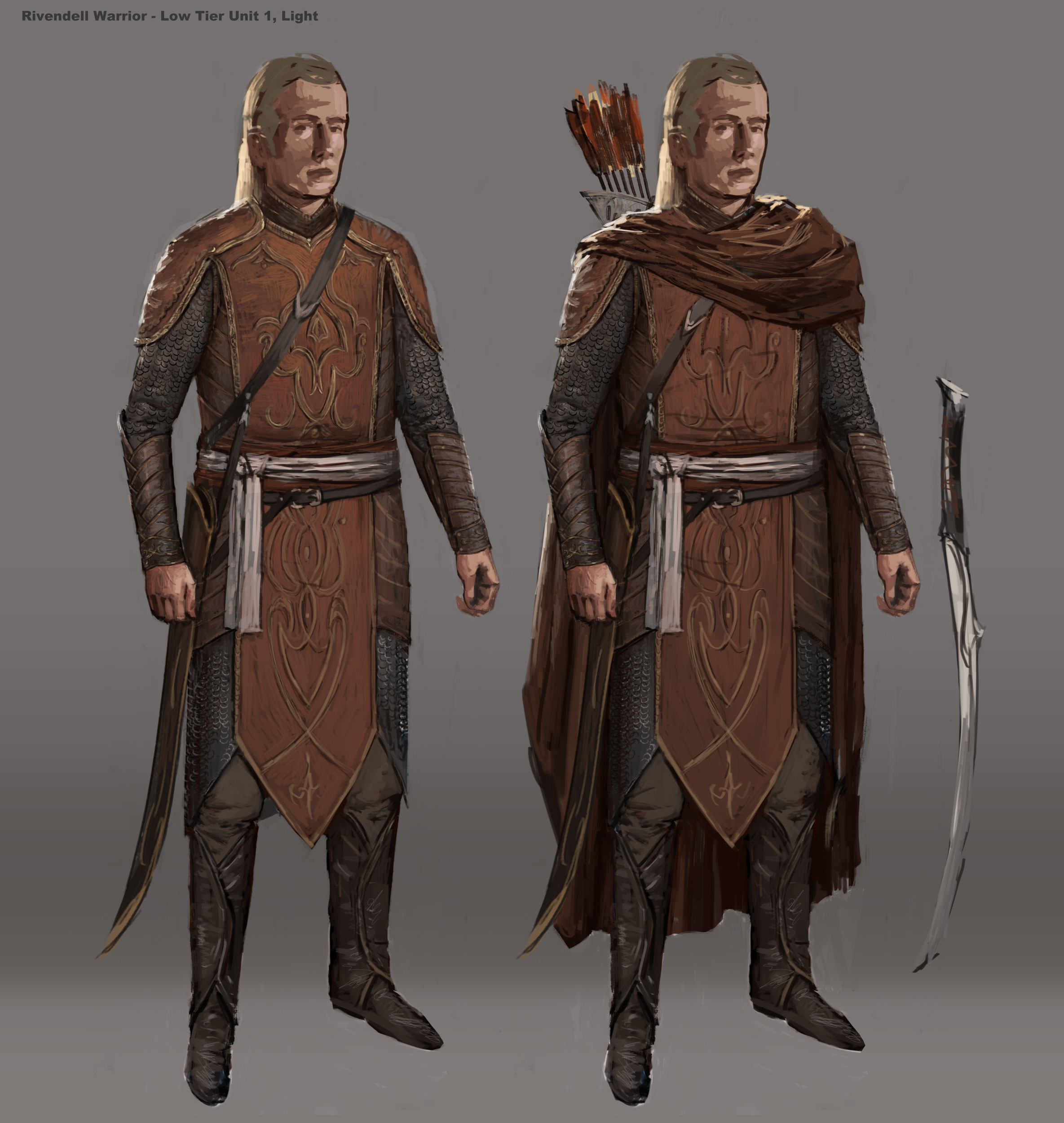 Rivendell warrior, lower tier unit. 
Original concept.