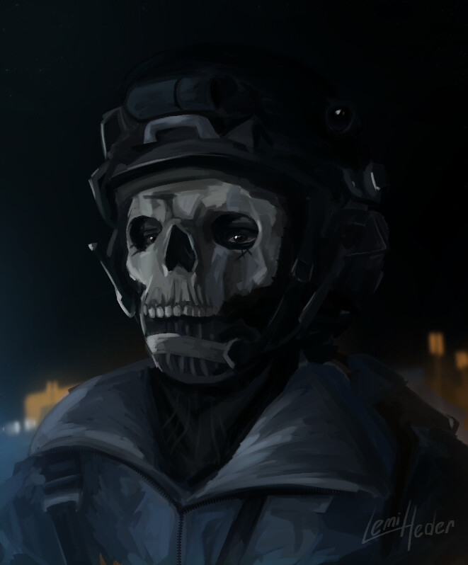 ArtStation - 'Ghost' from Call of Duty Modern Warfare 2