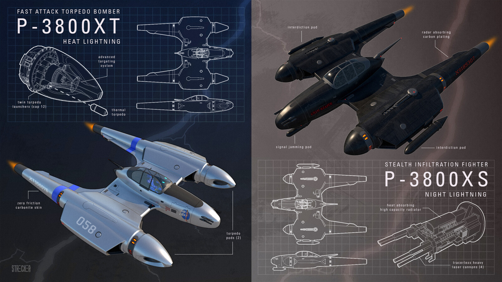 P-3800XT Heat Lightning and P-3800XS Night Lightning