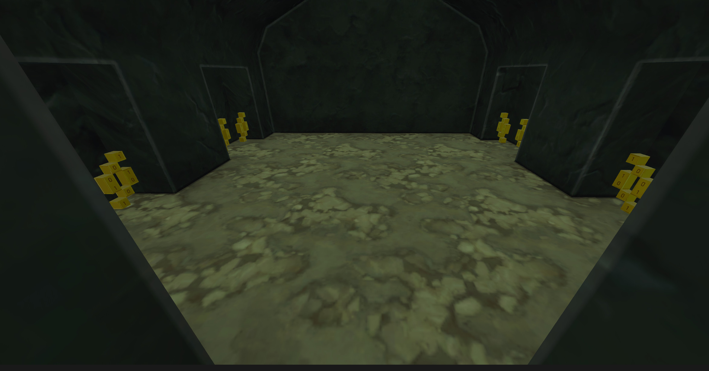 An open room that contains several Bytes. Might occasionally contain a button or enemy.