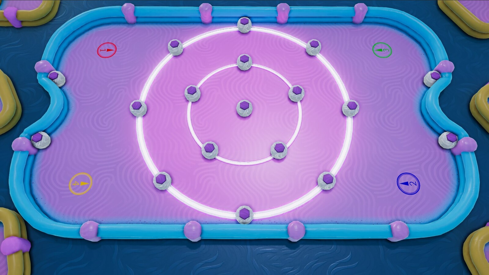 A simple colorful usage of the bouncy / friendly tileset.