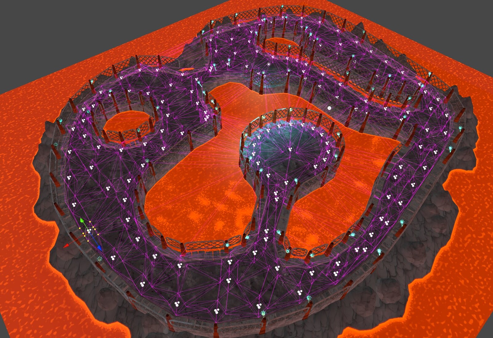 An example of light probe placement.