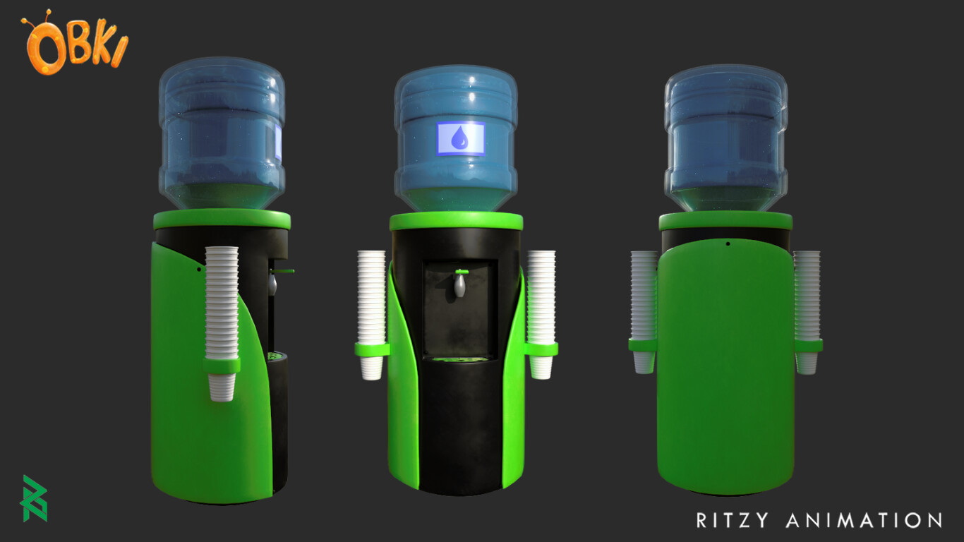 Water Cooler responsible for modeling, texturing and lookdev