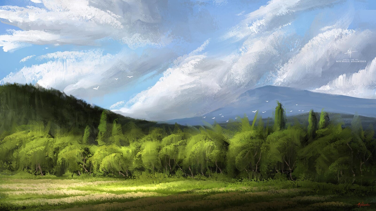 Digital Landscape Painting HQ - Shadows and Lights
