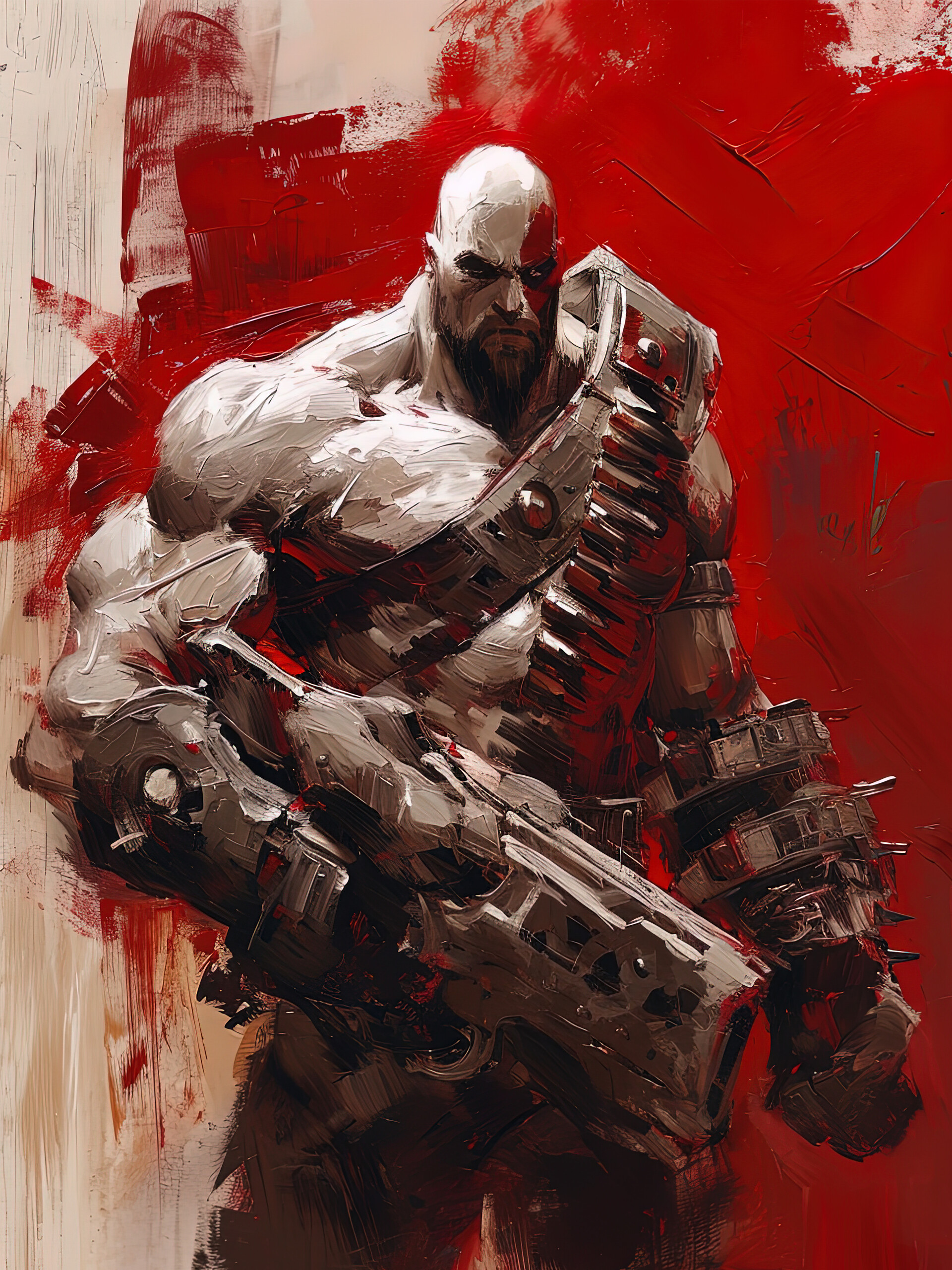 ArtStation Gears of War X God of War Kratos in Delta Squad