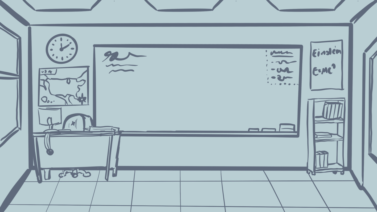 Classroom 1 BG Sketch