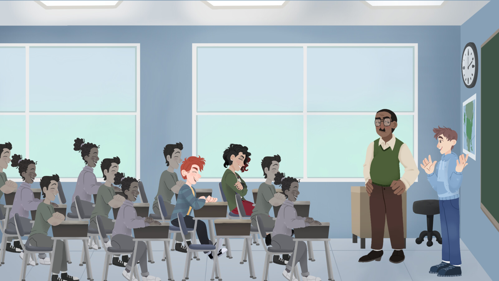 Classroom 1 with All PNG Assets
