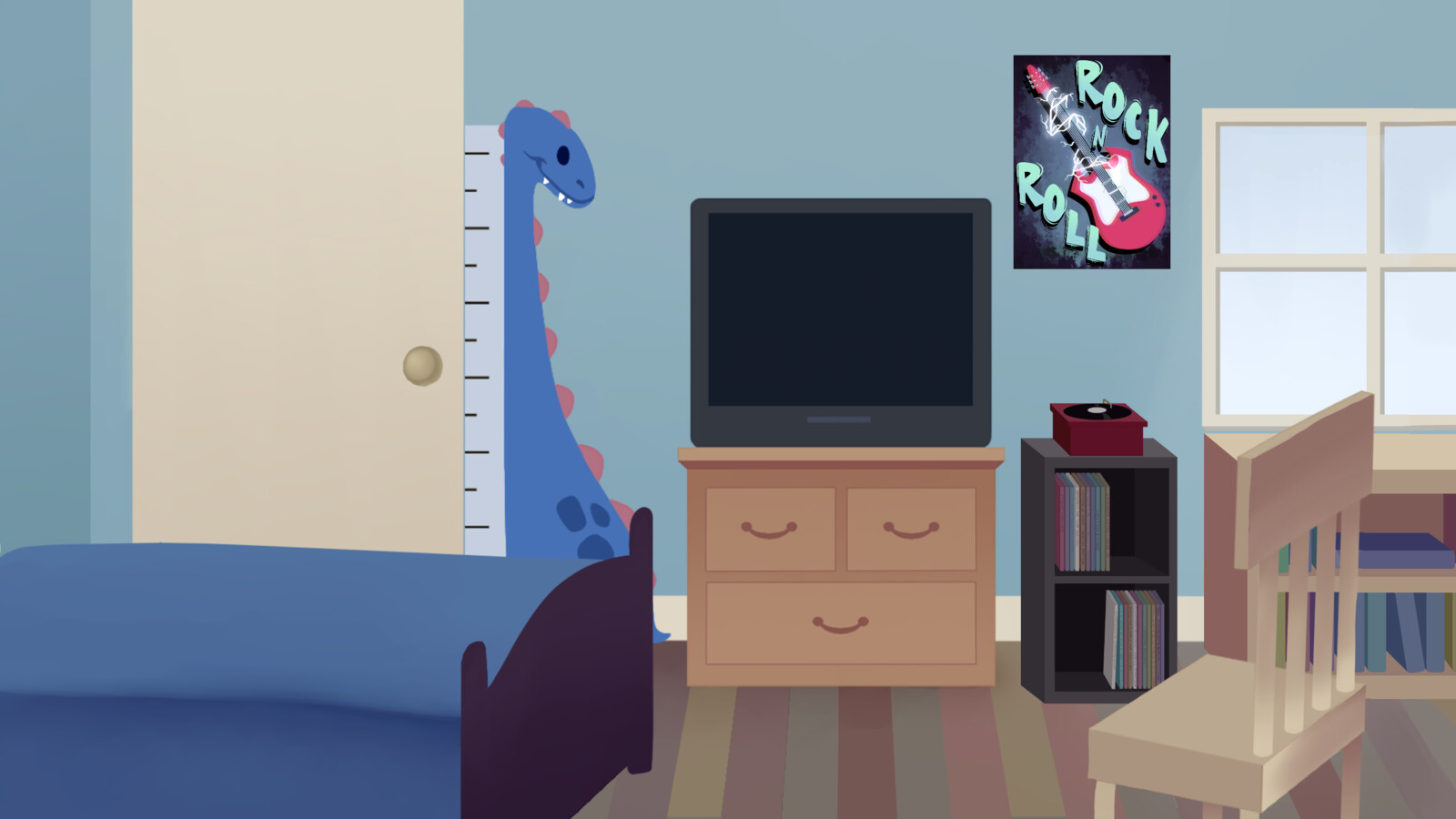Teen Room Background + Chair and Bed Assets by Me