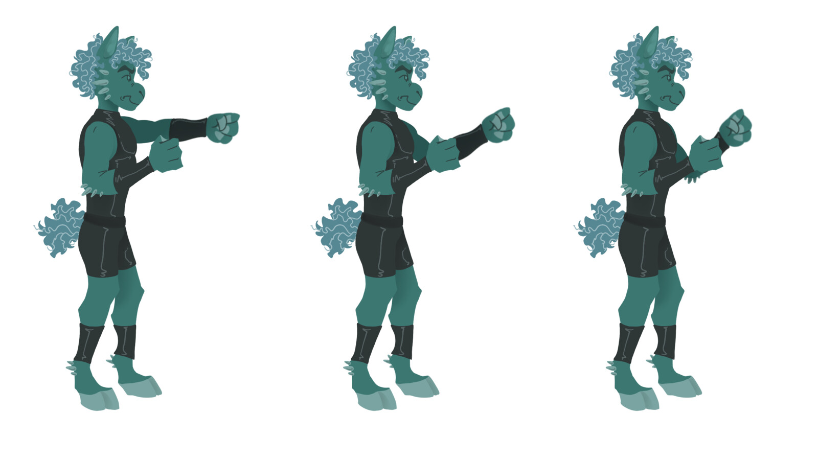 Video Game Character 2 Fight Pose 2
