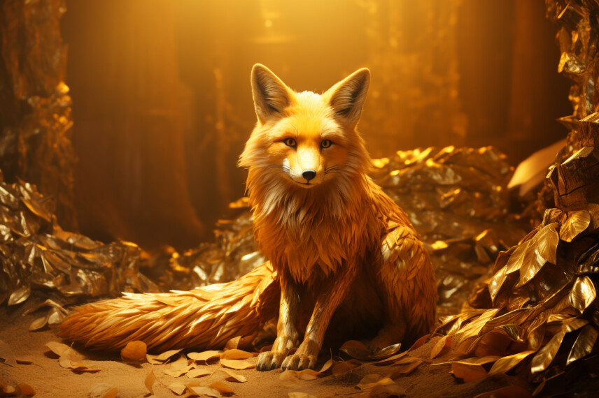 ArtStation - The Golden Fox Legendary: A Mythical Creature of Intrigue ...
