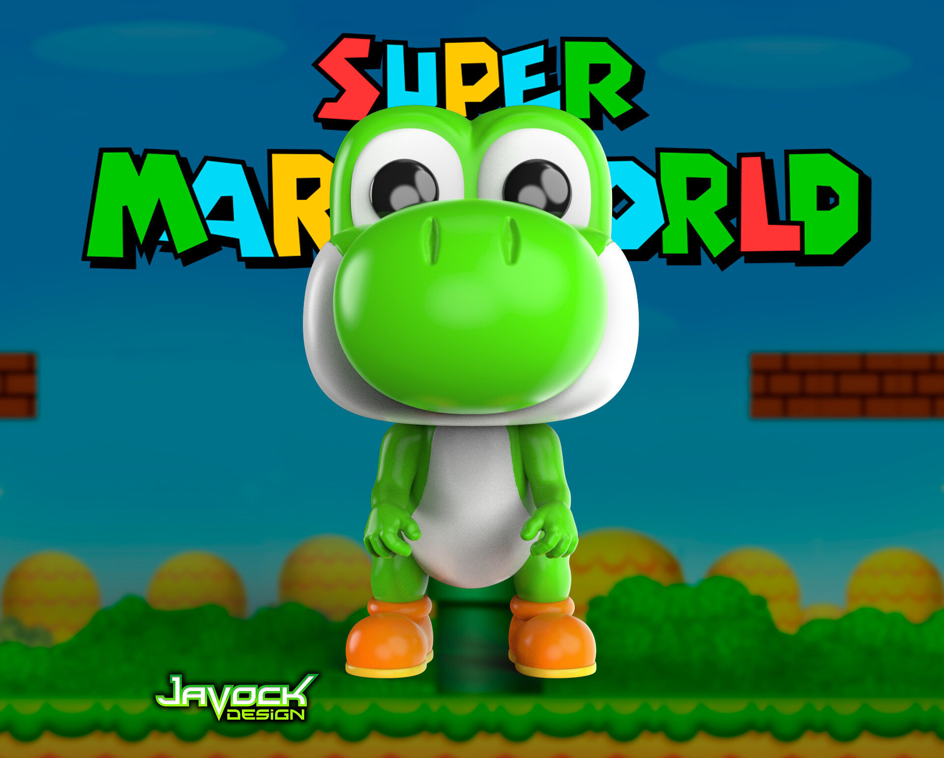 ArtStation Yoshi Super Mario World Funko Custom Pop