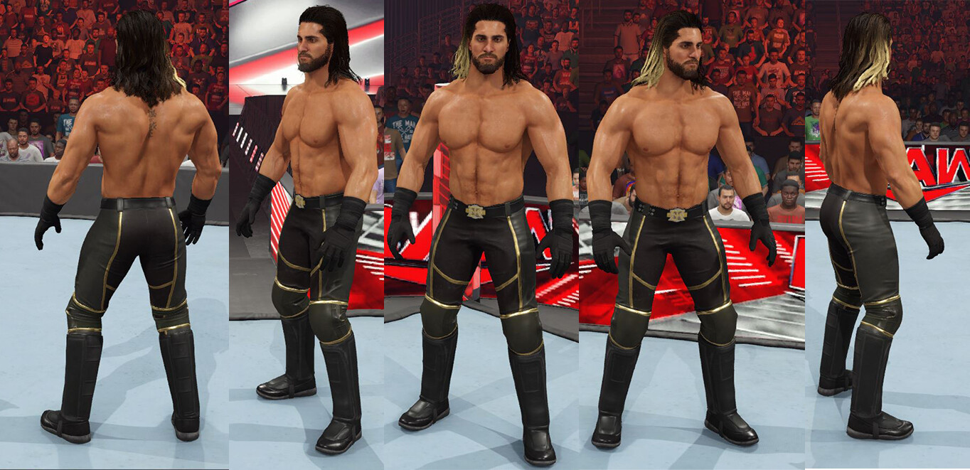 Seth Rollins
based on their attire when they cashed in their Money in the Bank contract on  March 29, 2015