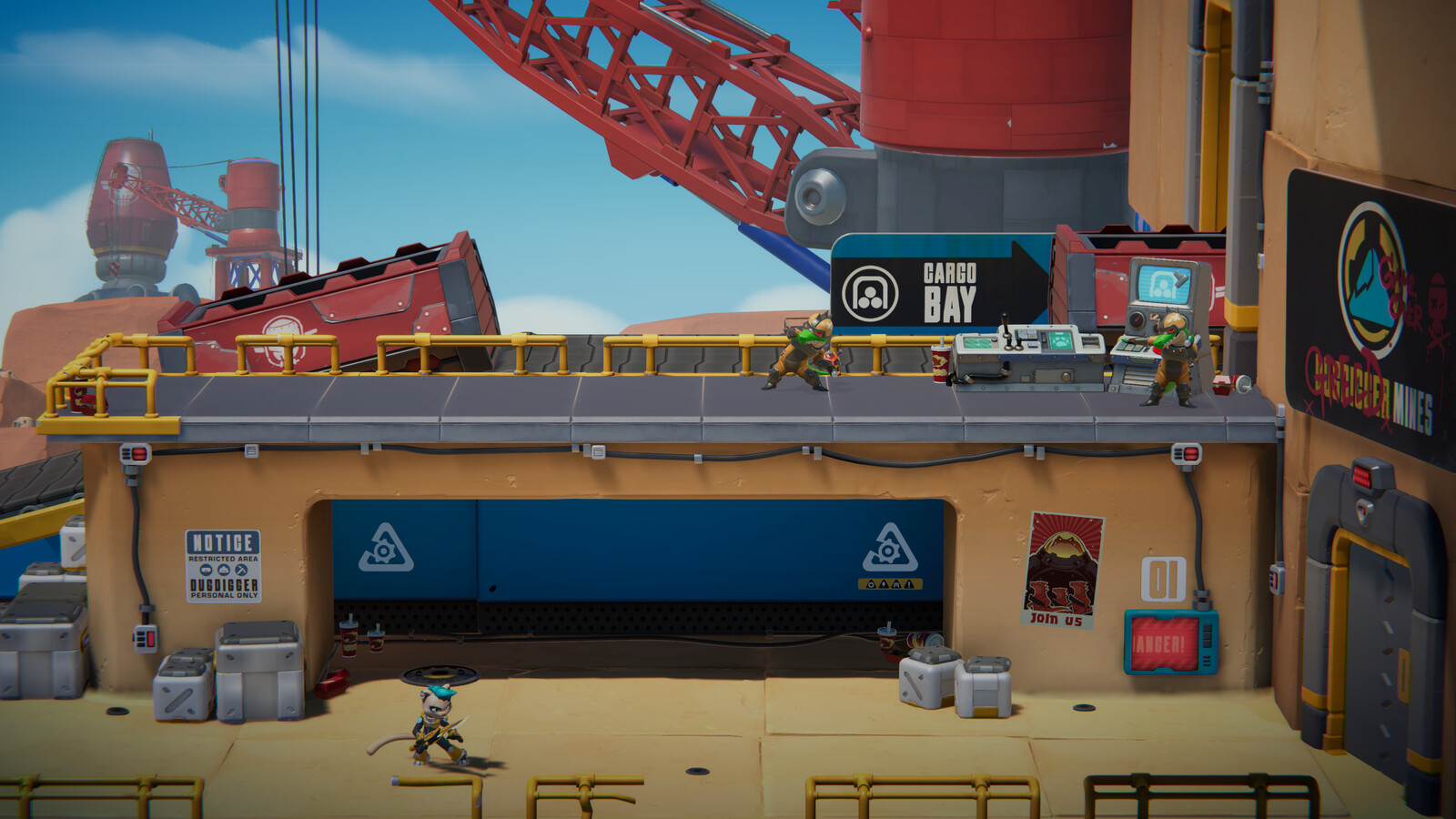 The platforming arch here was also created by me, the style was kept simple and clean for gameplay reasons.