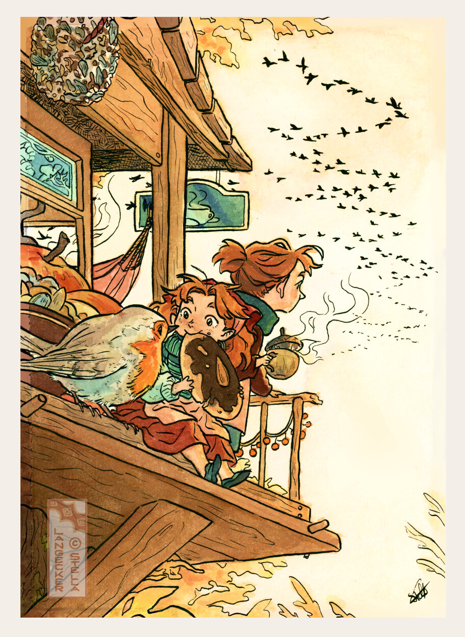 Birdfeeder fairies by Binturong/Stella Langecker