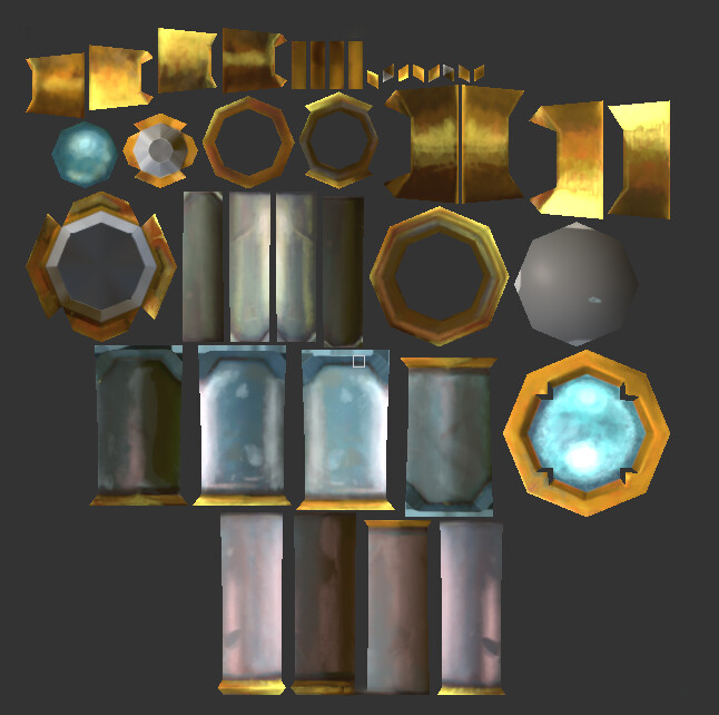 Texture view (in Substance Painter.)