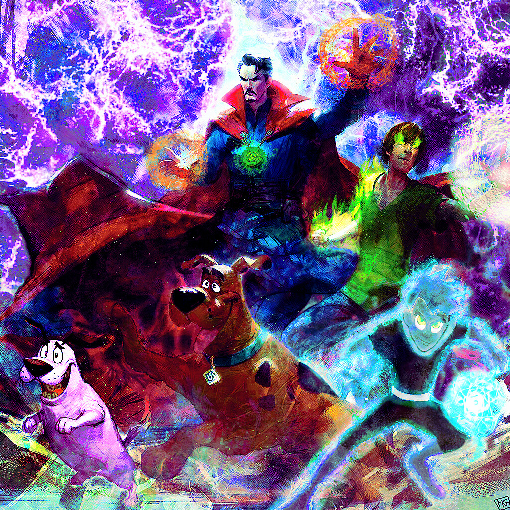 Dr.Strange, Courage The Dog, Scooby, Shaggy, & Danny Phantom