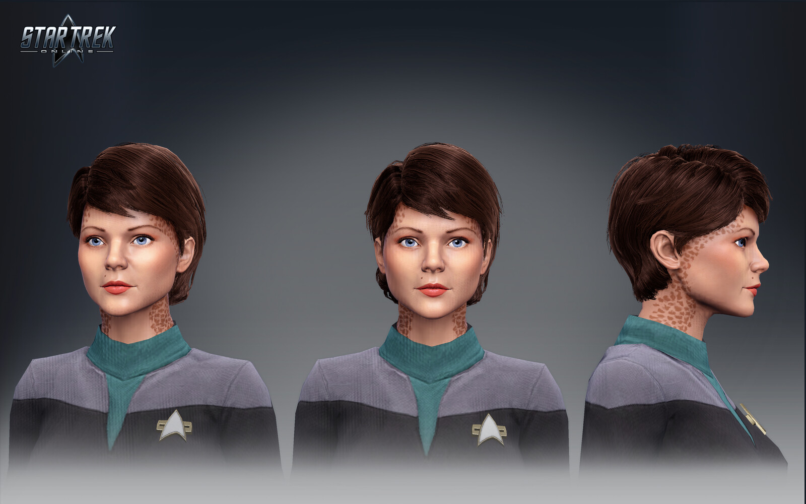 Ezri Dax - rendered in the Cryptic engine. I was responsible for final integration work and polish.