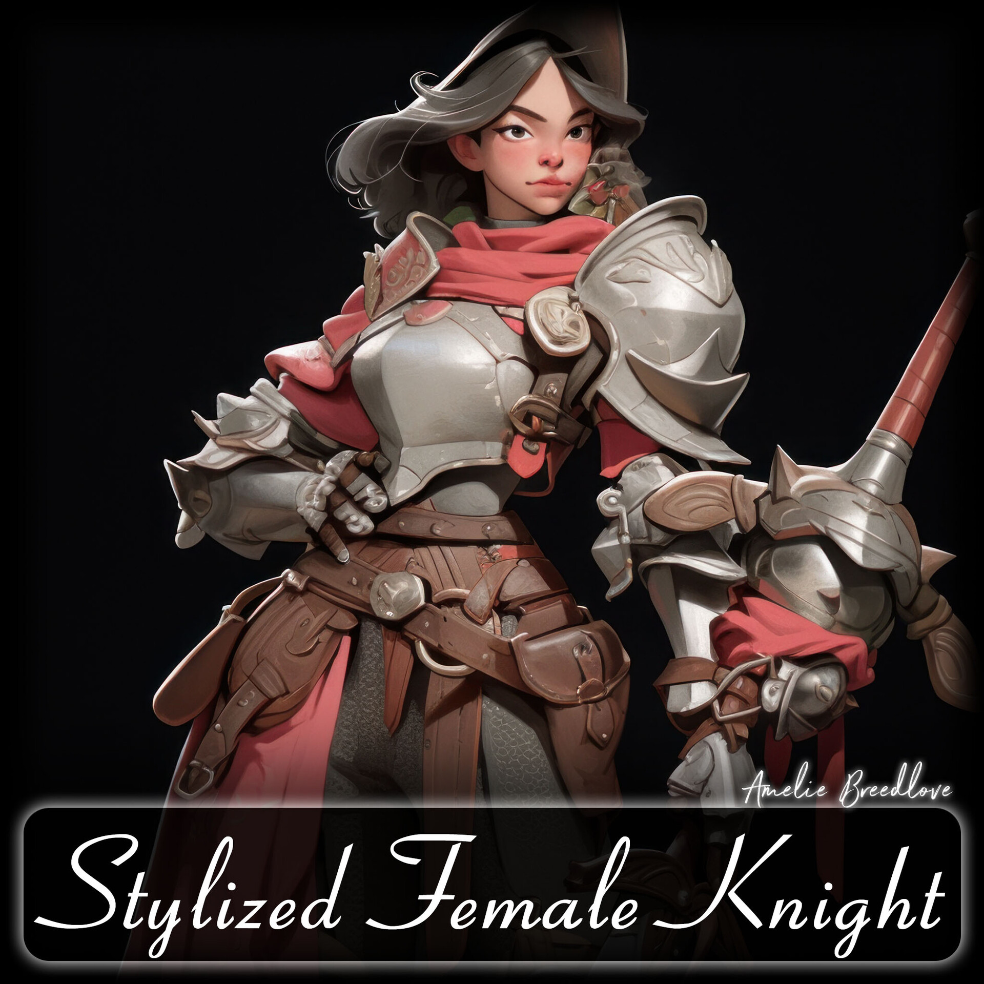 ArtStation - 200 Stylized Female Knight Reference Pack | 4K | v.8