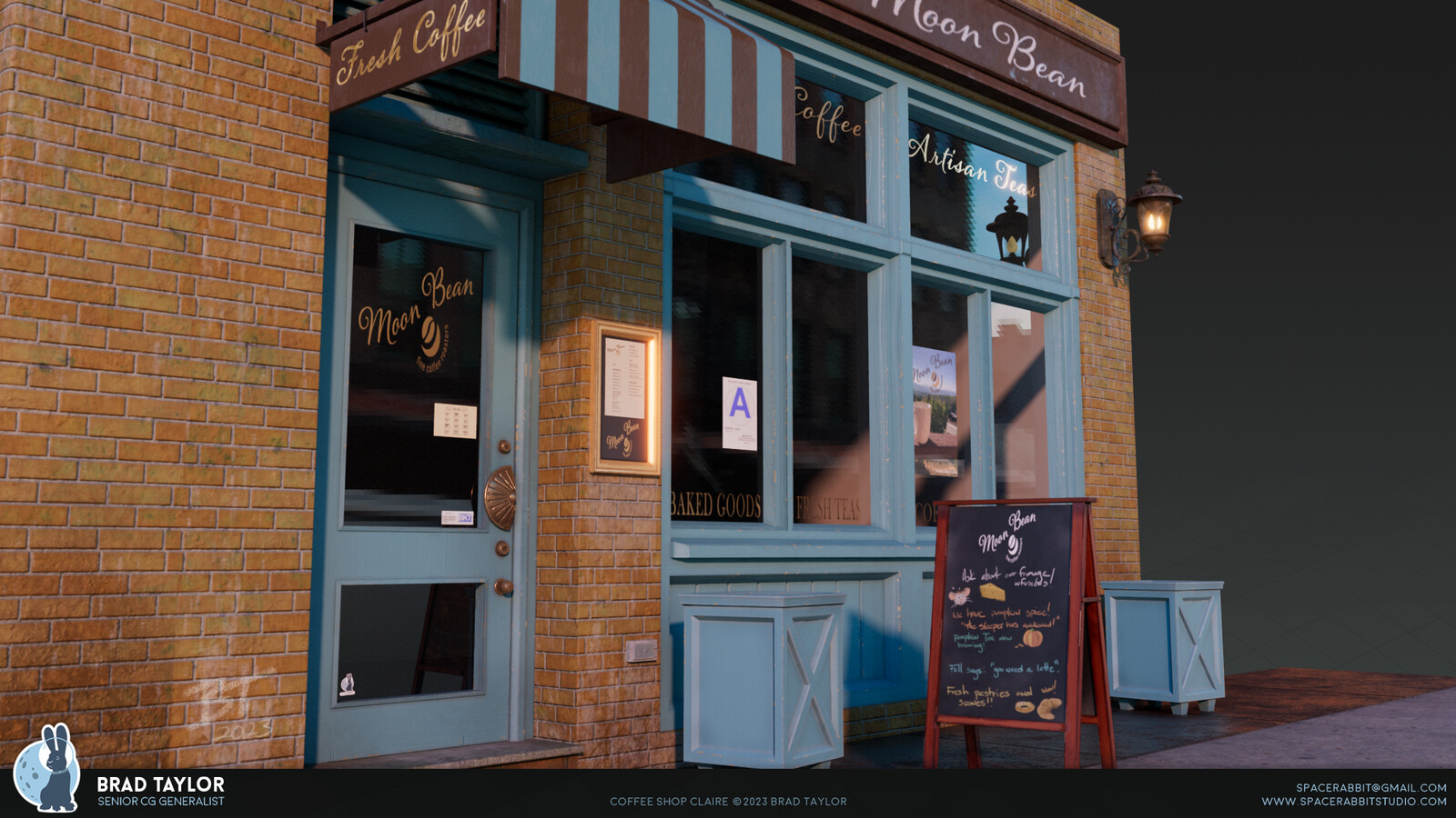 Coffee Shop Claire, Copyright Brad Taylor 2023