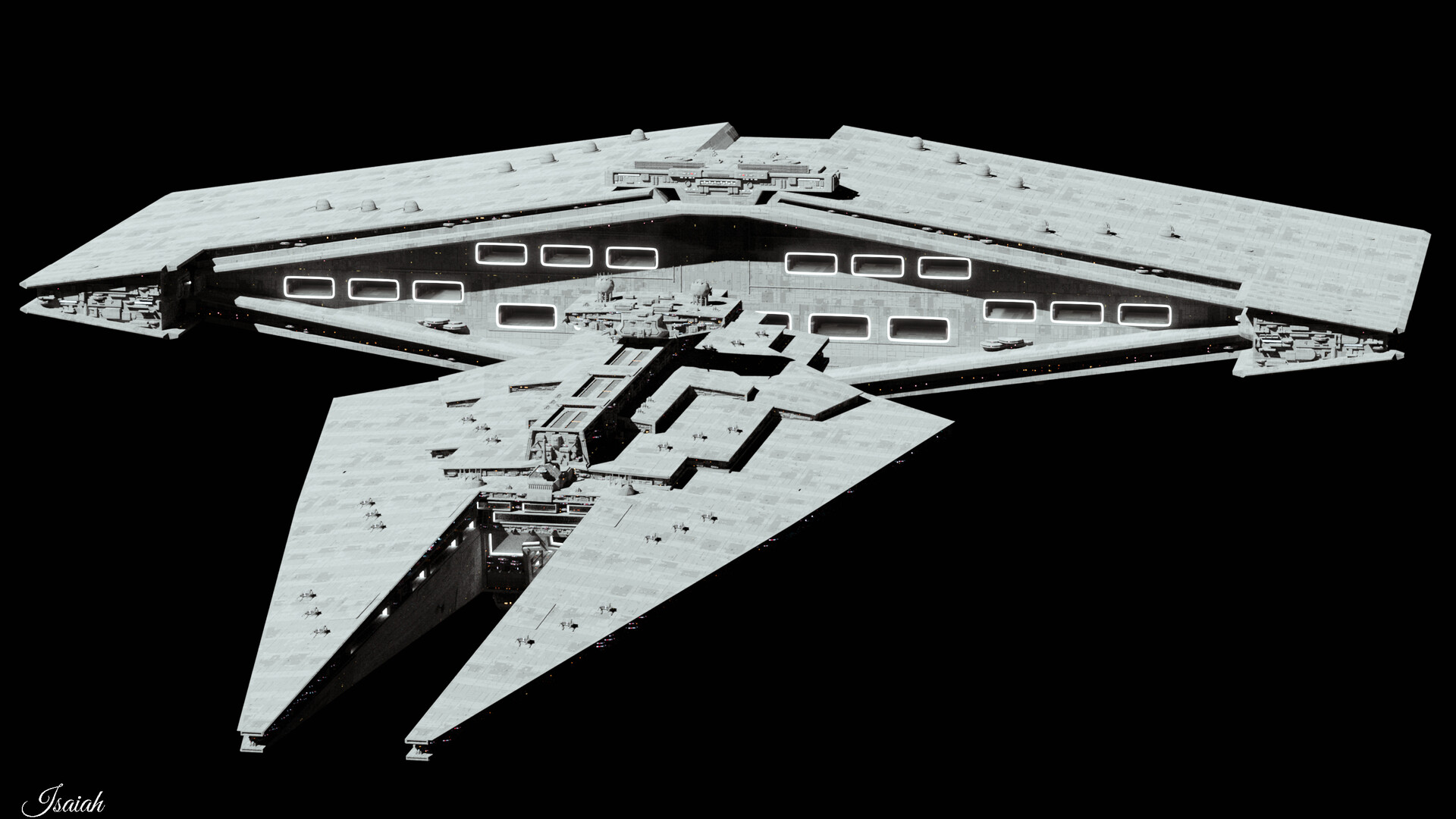 ArtStation - Quasar Fire Class Heavy Bulk Cruiser