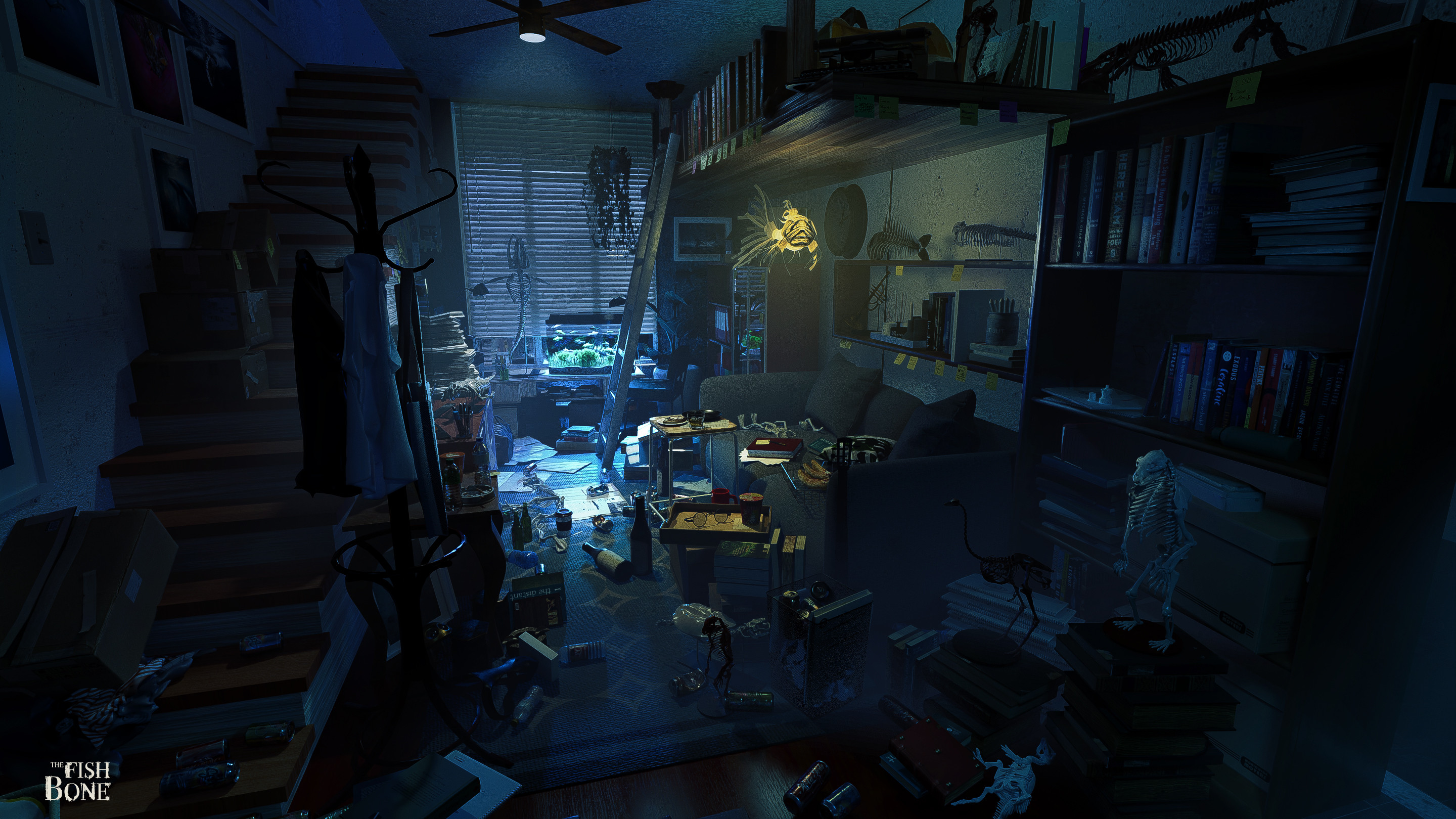night time shot; I want it feel like in an aquarium