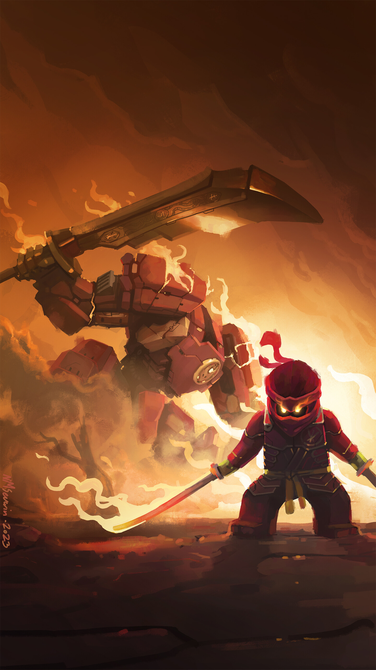 wallpaper ninjago fire and ice