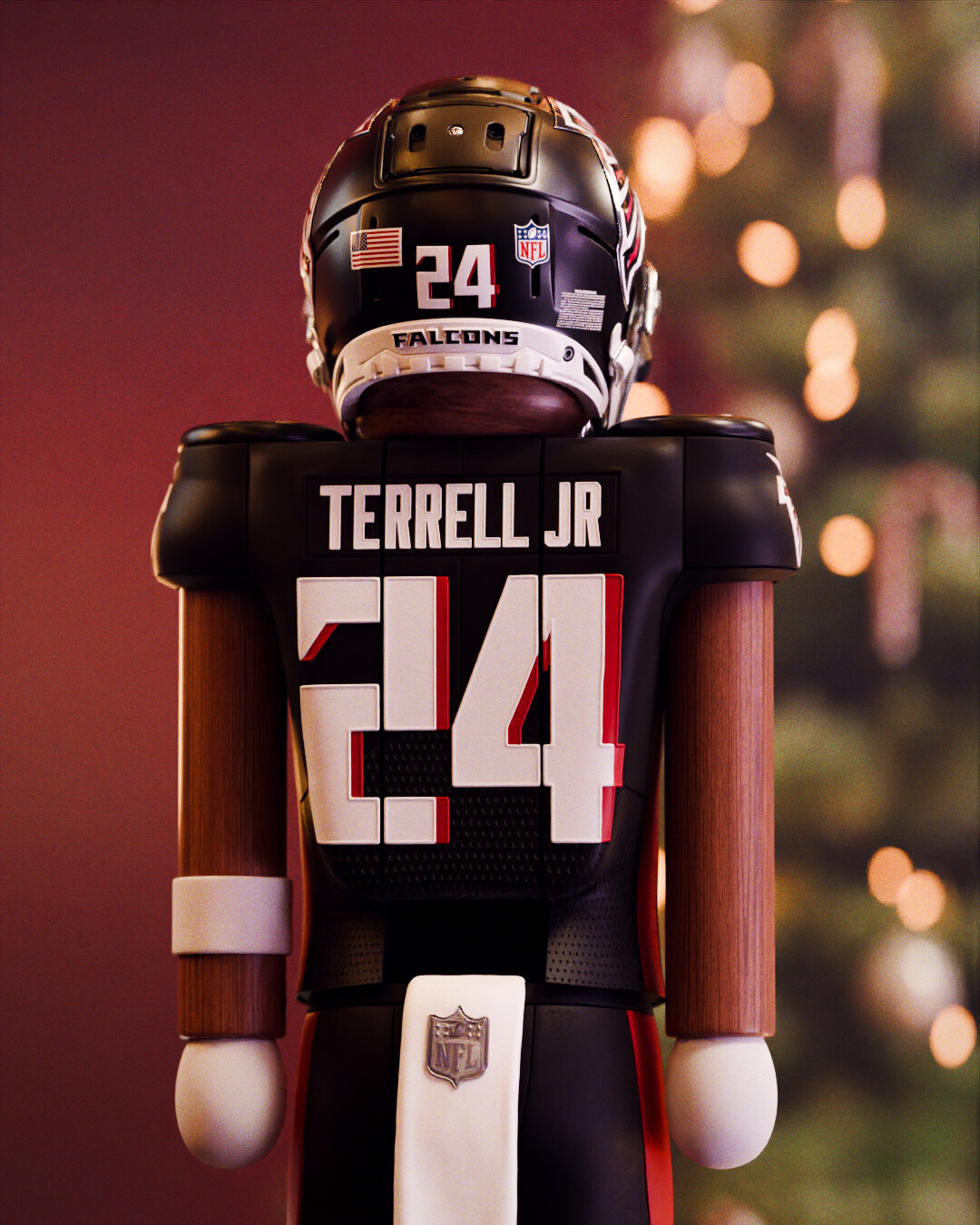 Simon Brokmann 3D Art AJ Terrell Nutcracker Atlanta Falcons