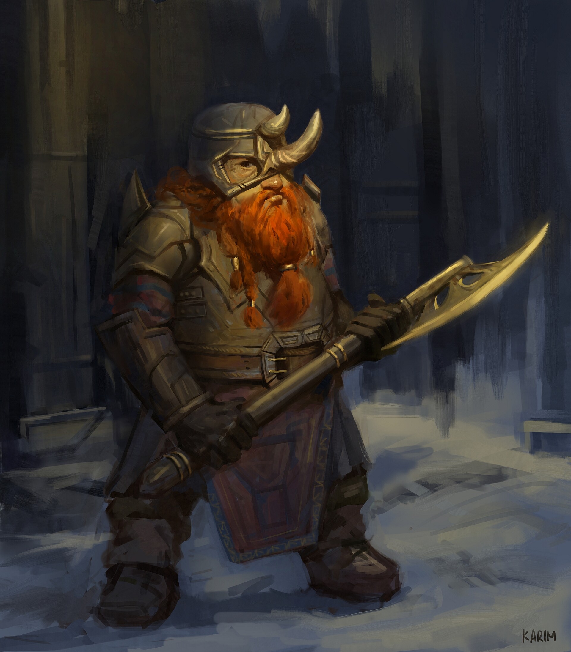 ArtStation - Dnd dwarf character I painted