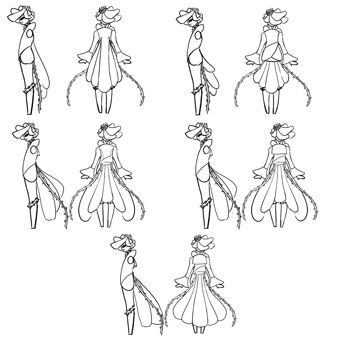 Back of the character iterations