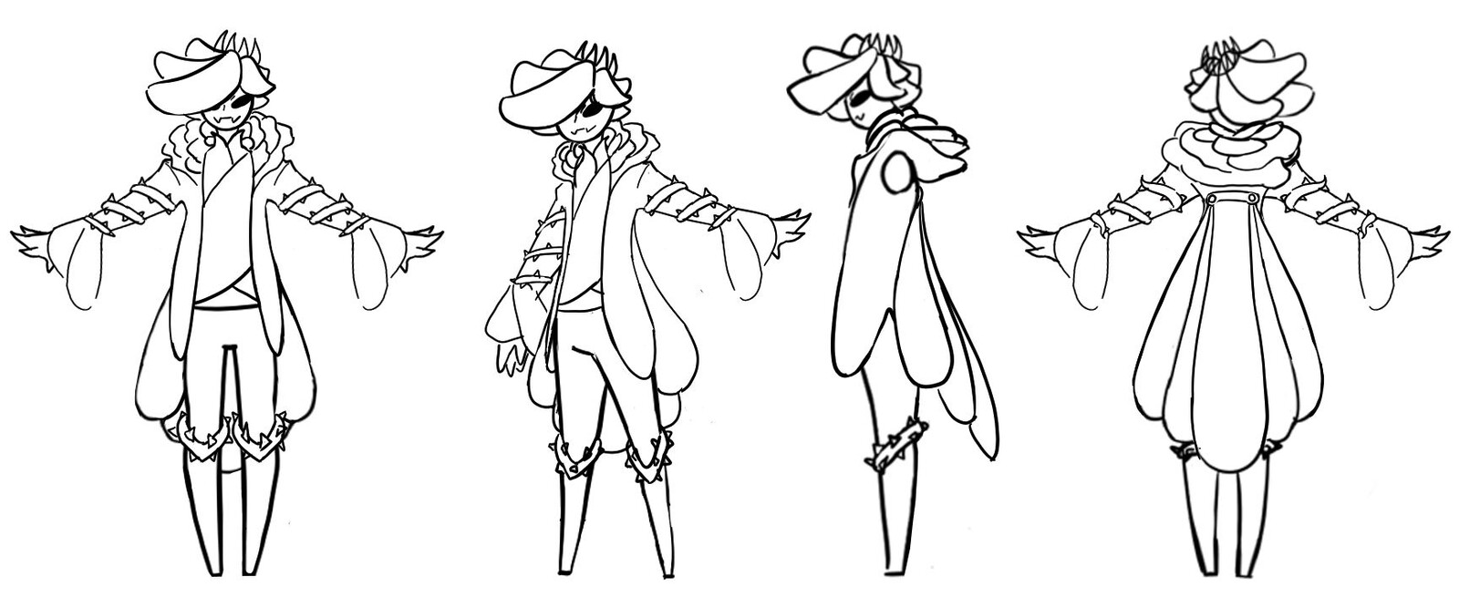 Second pass of the Model Sheet - Uncolored
