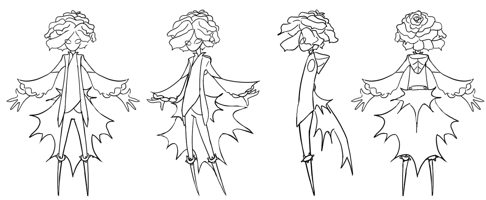 Third pass of the Uncolored Model Sheet V2