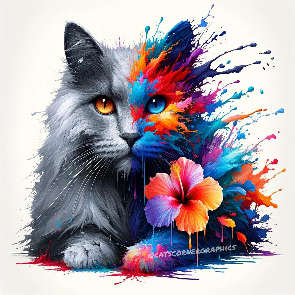 ArtStation - Hibiscus Feline Fusion