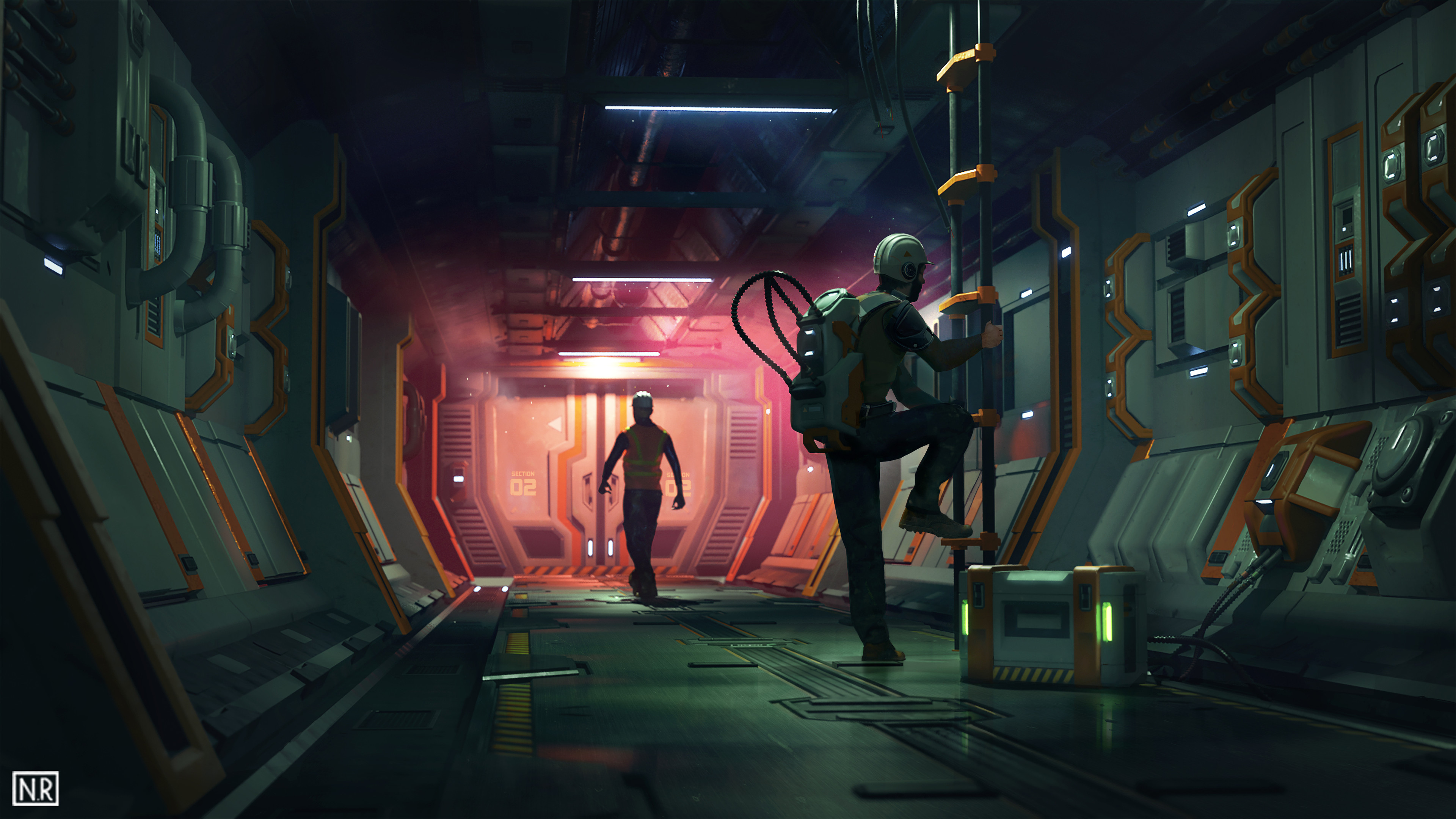 Facility corridor. 