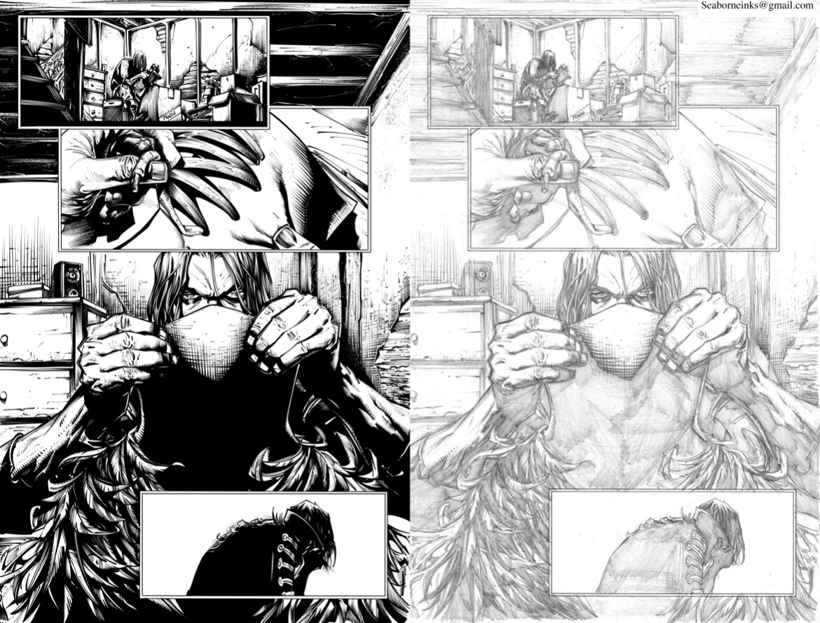 Sample Inks over Ryan Stegman's Pencils