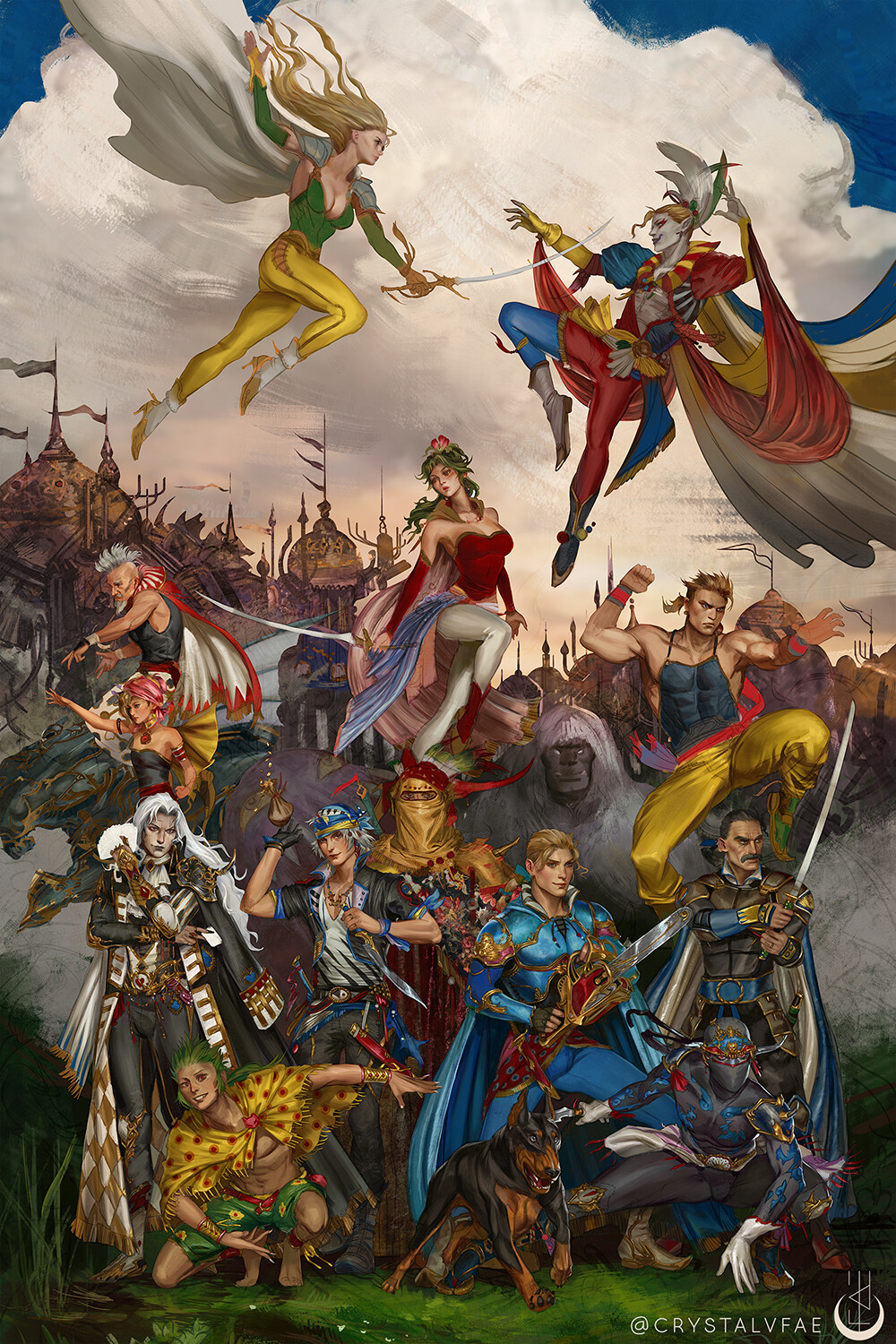 FF6 FINAL FANTASY 6　別れの物語展　イラストスカーフ　未開封 Final Fantasy VI Adventure Guidebook Super Famicom Artbook