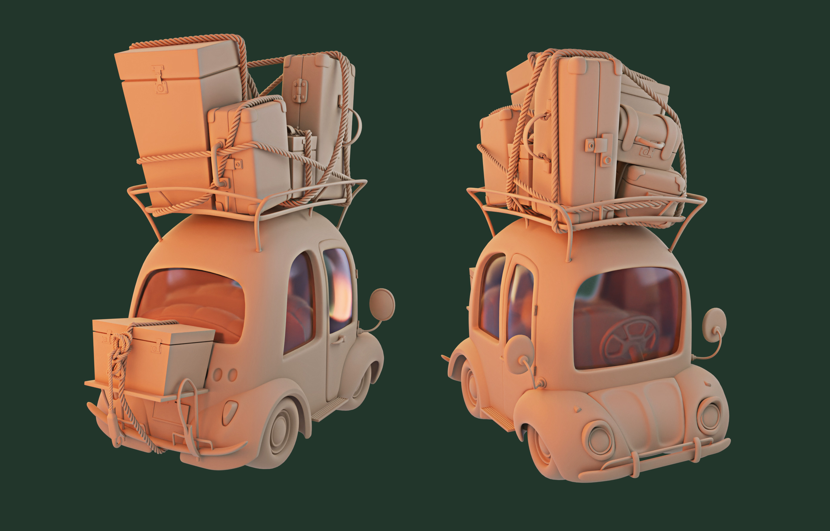 Still Renders of car model front and back