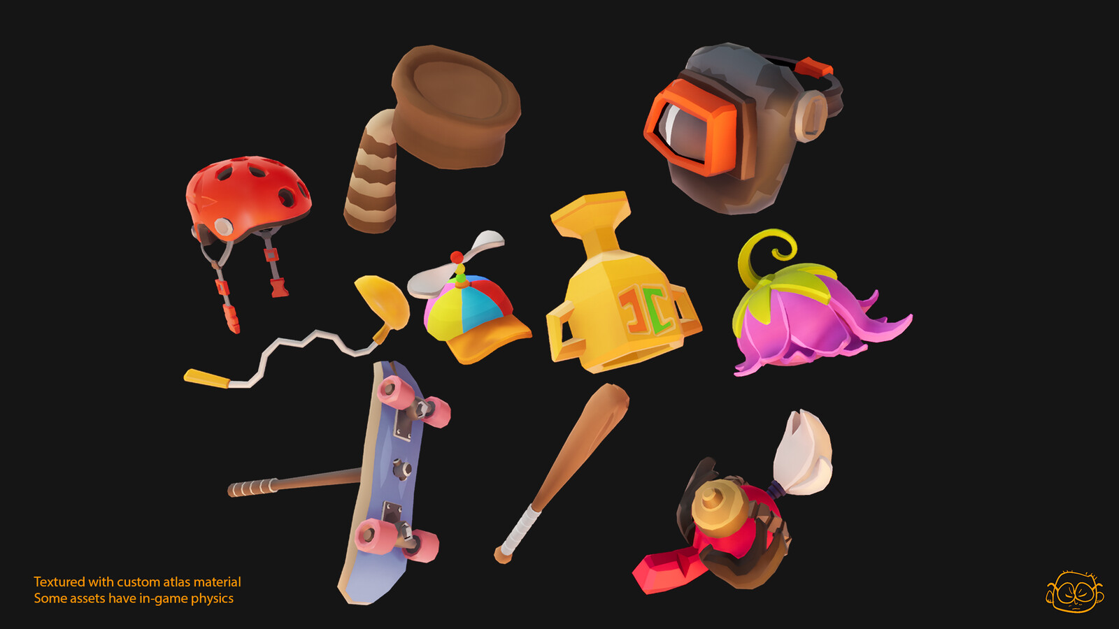 Overview of the hats and hammers I made during my time working on D-Corp