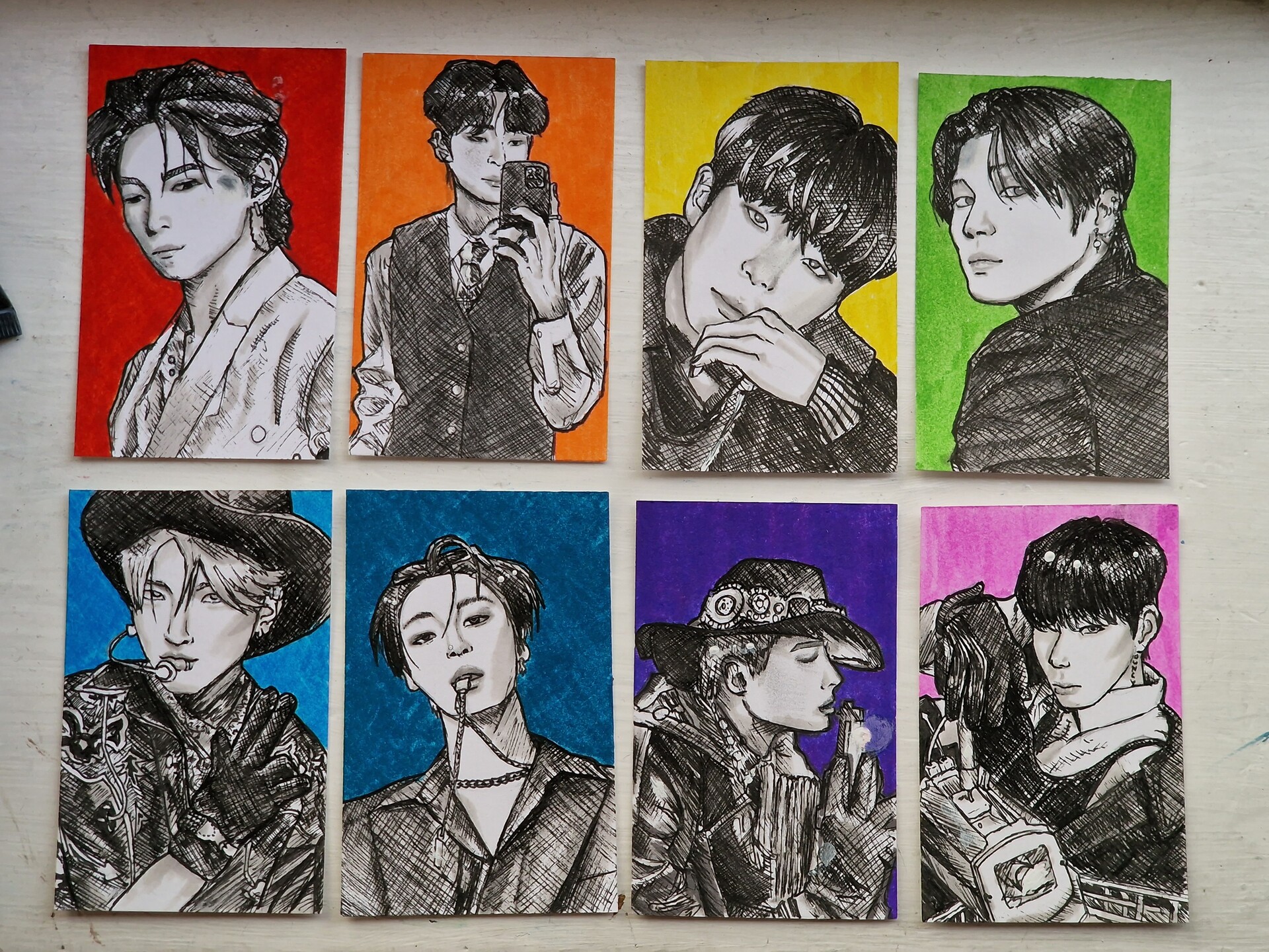 ArtStation - Collection of small ATEEZ drawings