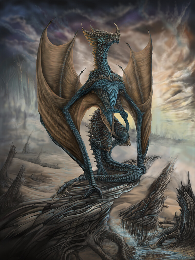 Serene Blue Dragon