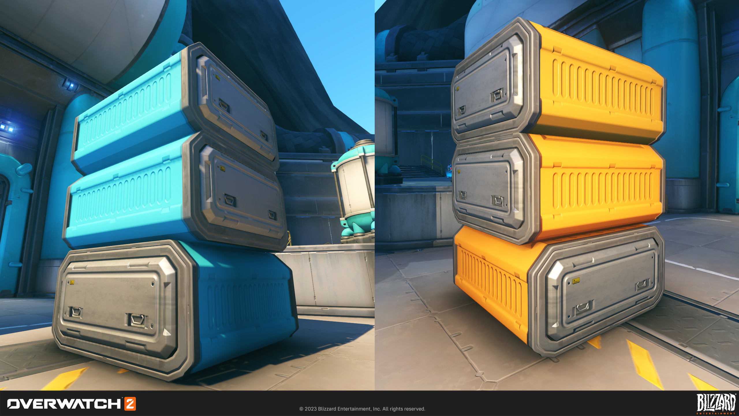 I remodeled this crate design from Gibraltar. This asset was redesigned using trimsheets and decal overlay. This allowed us to colorize the asset for this map as well as reduce unnecessary drawcalls.