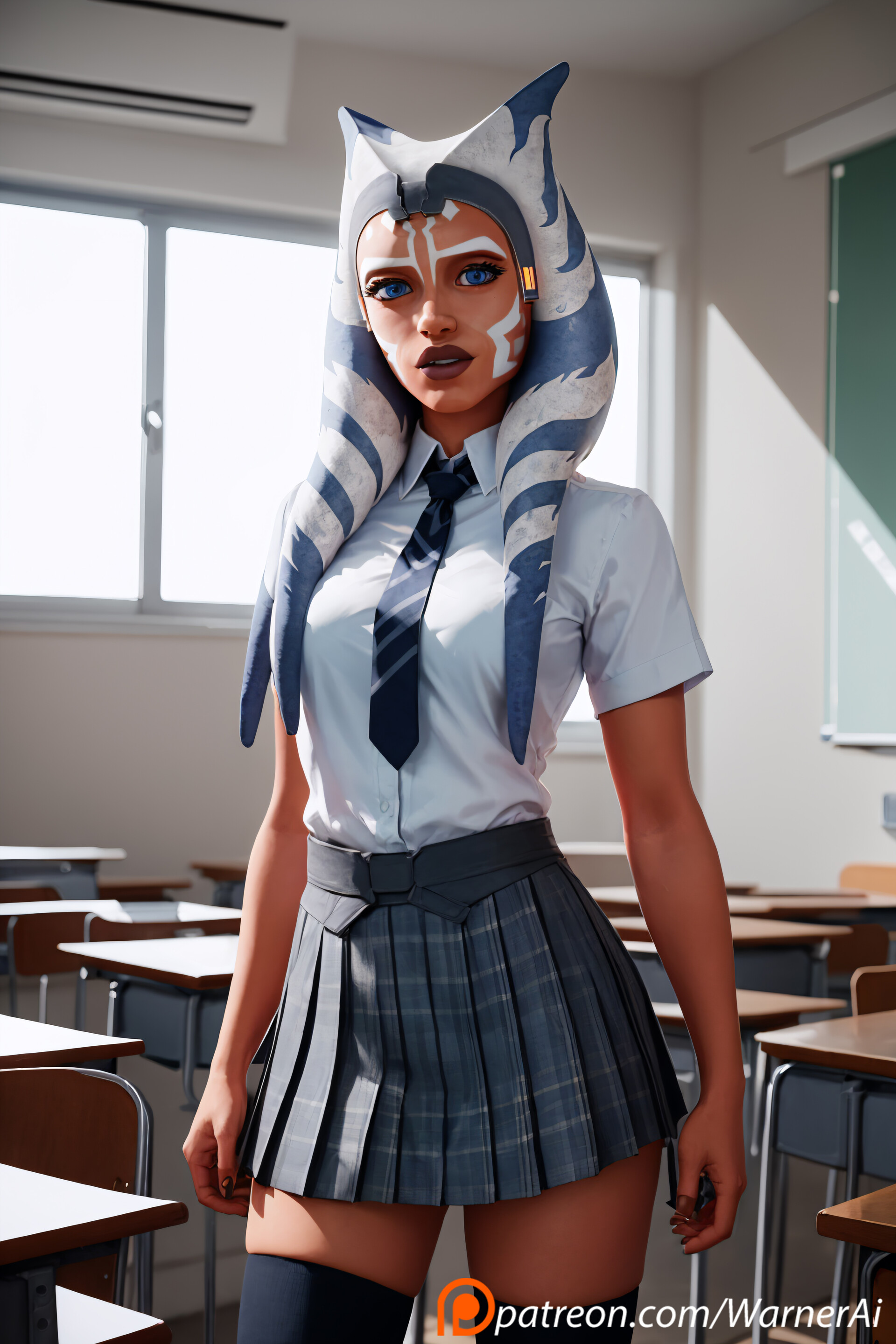 ArtStation - Ahsoka Tano Schoolgirl