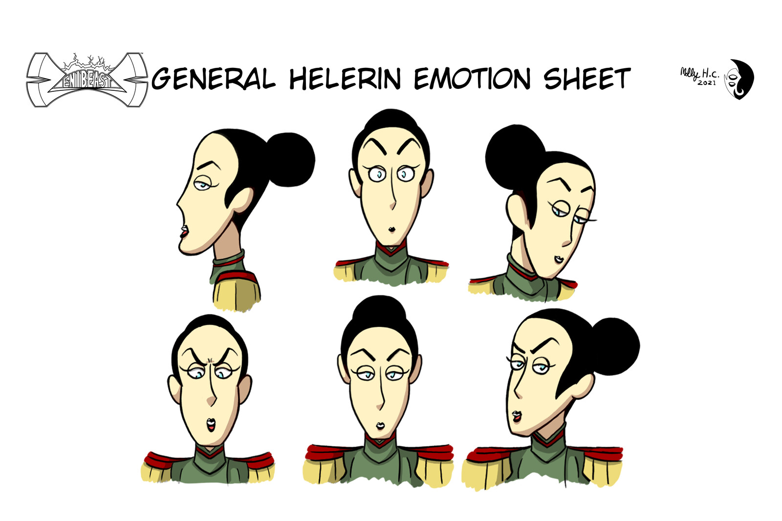 Zenibeasts: General Helerin Emotion Sheet