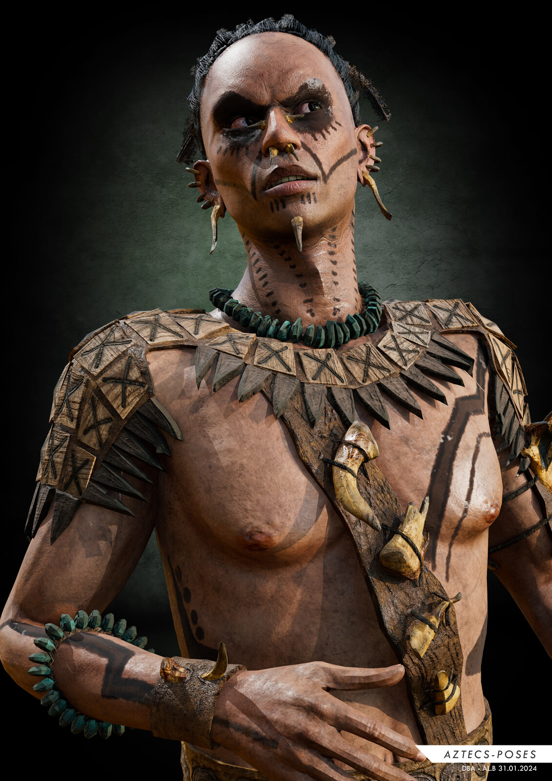 AZTEC - Game Ready Modulable Character 2024