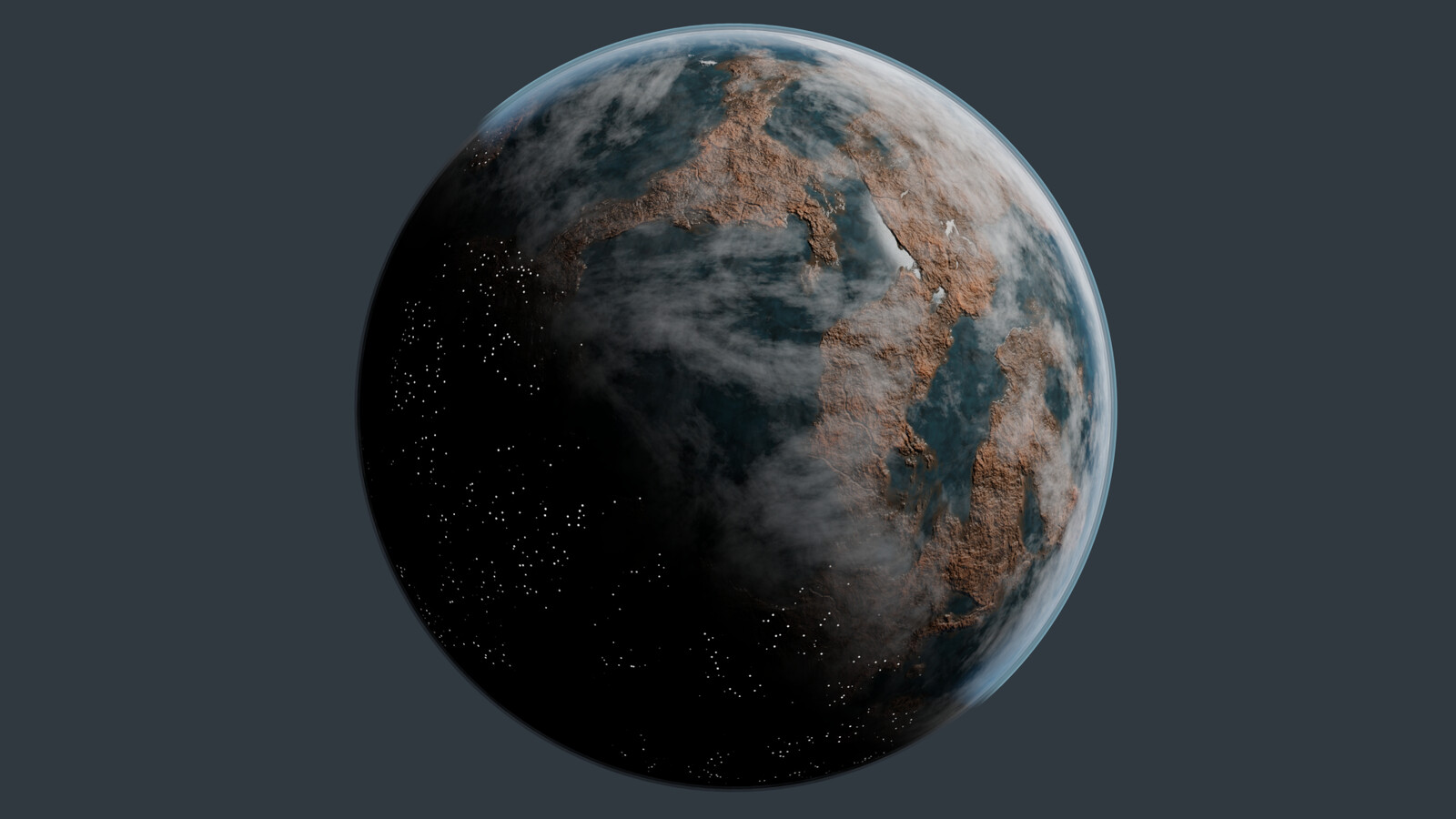 PBR Procedural Planet Shader for Blender